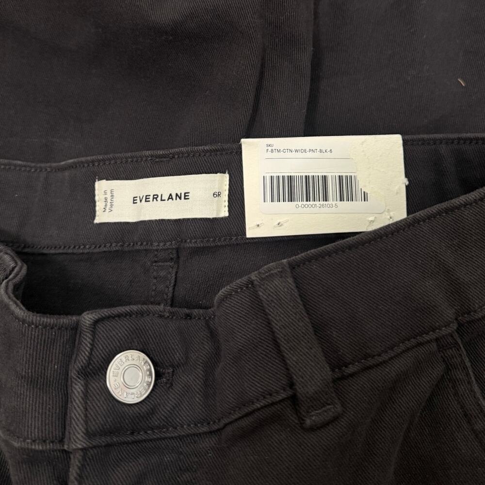Everlane The Utility High Rise Wide-Leg Pants in Black size 6R New - Picture 8 of 8